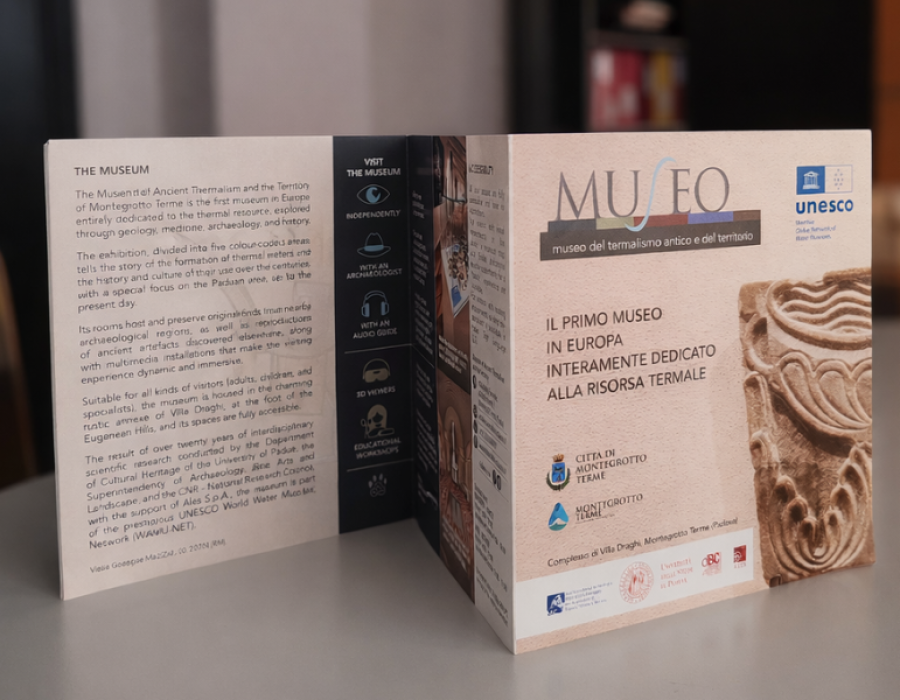 Il nuovo pieghevole per raccontare il Museo del Termalismo Antico